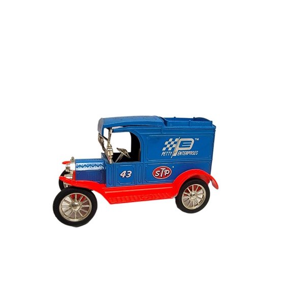 Nascar Richard Petty #43 VTG Autographed 1913 Ford Model T Delivery Coin Bank - Picture 3 of 14